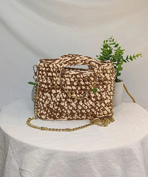 Sac à Main Crochet Bicolore
