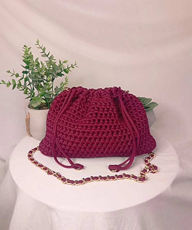 Sac à main crocheté chaîne dorée