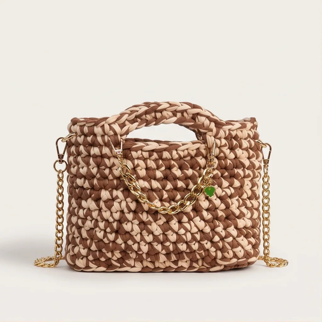 Sac à Main Crochet Bicolore